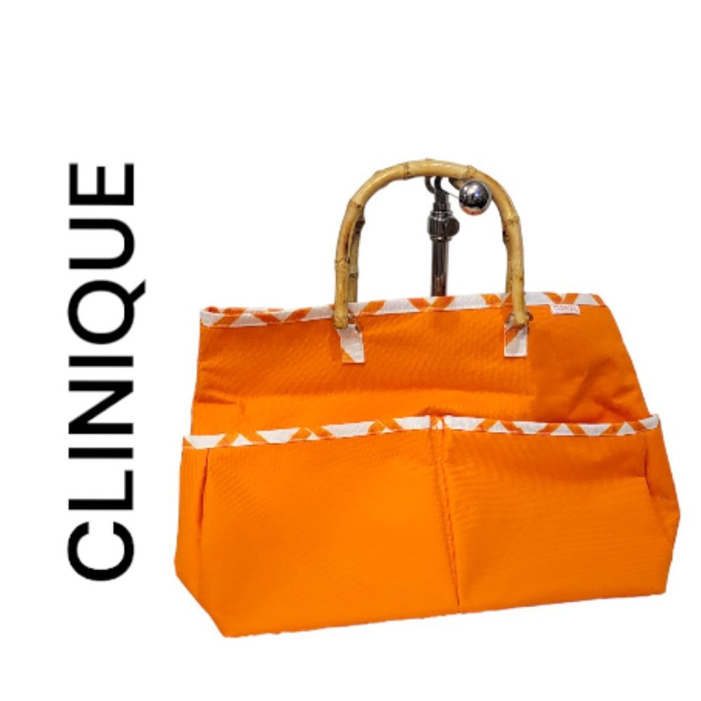 Clinique Orange Open Canvas Tote bag